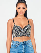 Cargar imagen en el visor de la galería, Hey There Bud - Rhinestone Bustier
