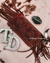 Load image into Gallery viewer, Wynette - Fringe Tooled Leather Clutch