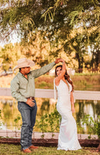 Load image into Gallery viewer, Dance Me Around - Long Mermaid Fringe Gown