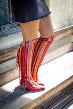 Cargar imagen en el visor de la galería, Punchy Cowgirl Tall Studded Serape Boots