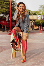 Cargar imagen en el visor de la galería, Punchy Cowgirl Tall Studded Serape Boots