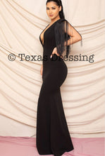 Cargar imagen en el visor de la galería, Any Man Of Mine Better Walk The Line - Long Mermaid Fringe Gown Dress