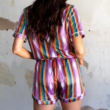 Load image into Gallery viewer, Purple/Pinkish Serape Aztec Lounge Short Set