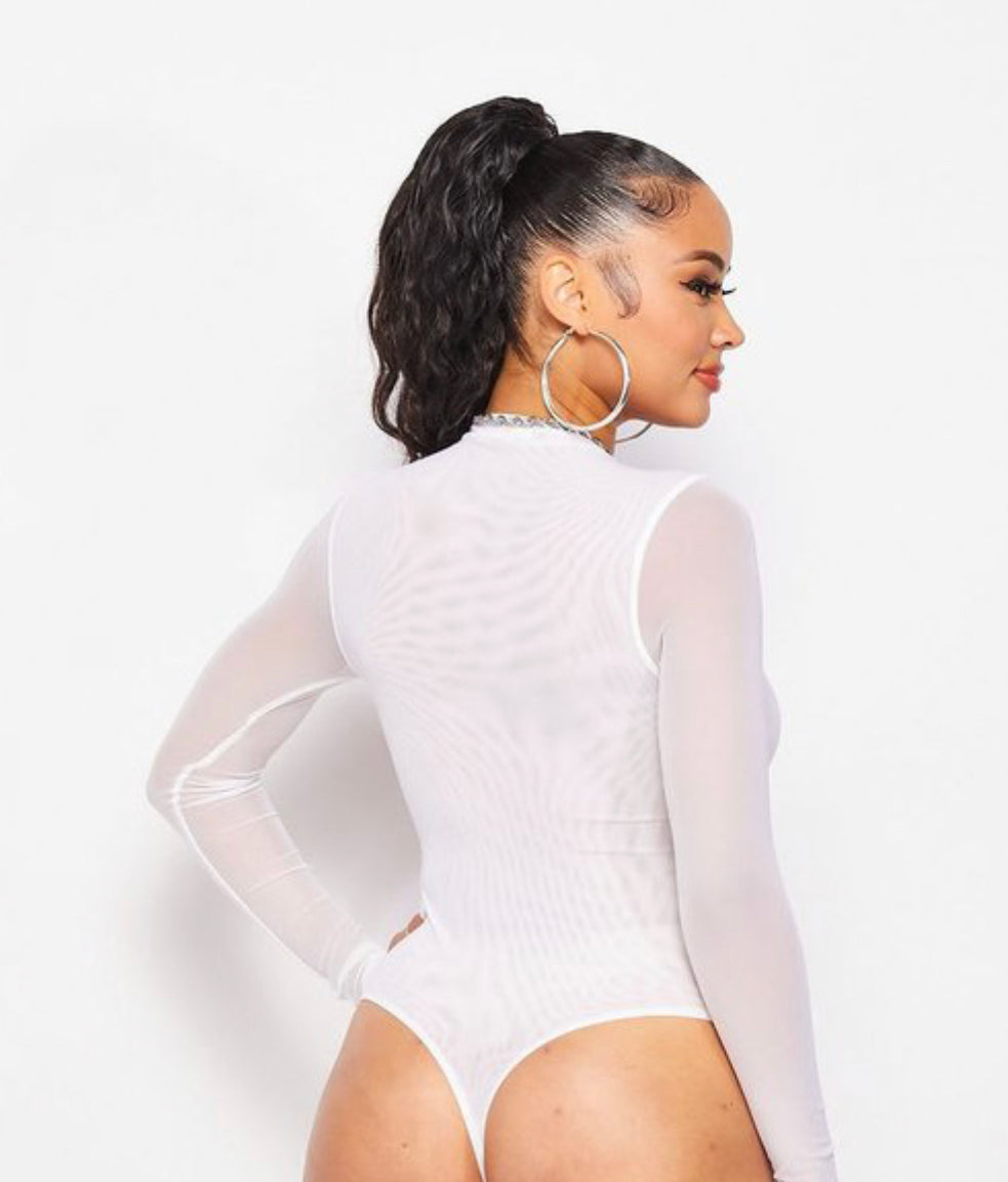 White Mesh Bodysuit – Texas Dressing