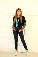 Cargar imagen en el visor de la galería, Don't Be A Prick - Rhinestone Mesh Blazer In Black