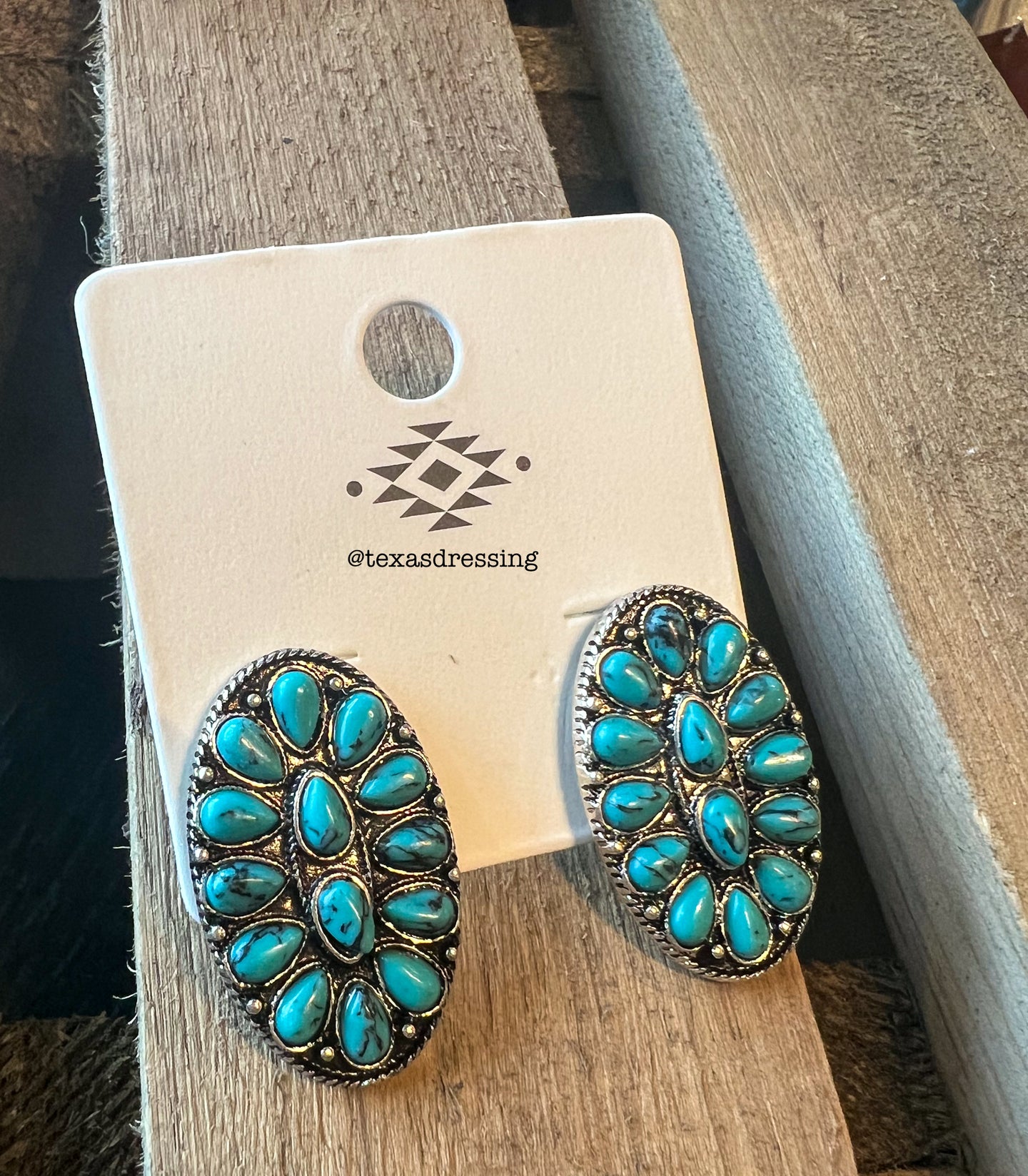 Eva - Turquoise Concho Earrings