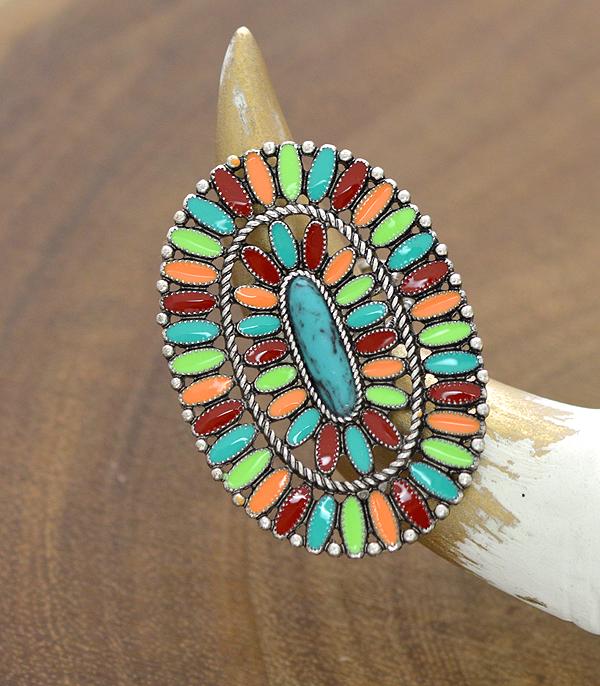 Classic Concho Ring - Multicolor