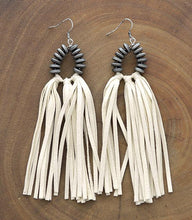 Cargar imagen en el visor de la galería, No One Like A Cowgirl - Tassel Earrings In Ivory