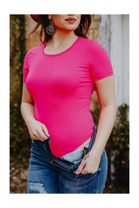 Malory - Pink Short Sleeve Bodysuit