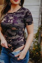 Load image into Gallery viewer, Malory - Vintage Camo Short Sleeve Bodysuit