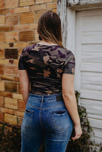 Load image into Gallery viewer, Malory - Vintage Camo Short Sleeve Bodysuit