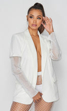 Load image into Gallery viewer, Get Down To Business - Rhinestone Mesh Blazer