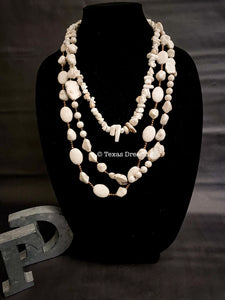 Texas Desert White Stone Necklace