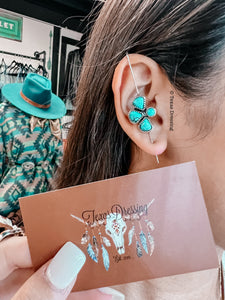 Half Flower Concho Earring