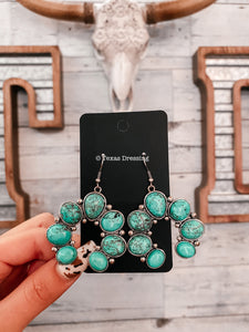 Buck Em’ - Turquoise Squash Dangle Earrings
