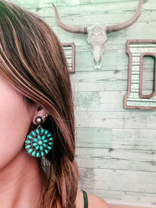 Run Wild - Round Turquoise Earrings