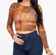 Load image into Gallery viewer, Cowtown - Paisley Mesh Top