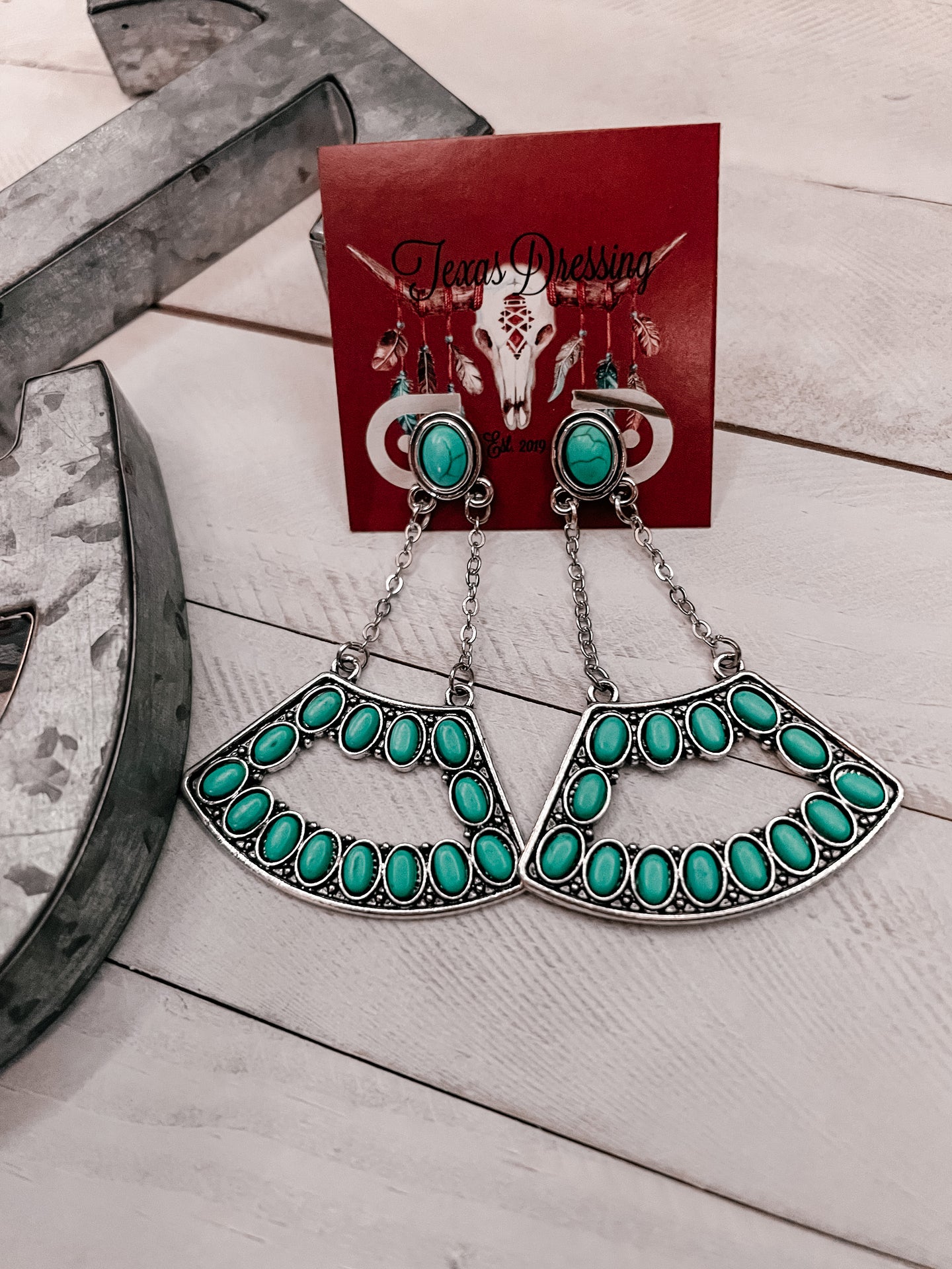 Ali - Turquoise Dangle Earrings