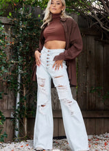 Load image into Gallery viewer, Natalie - Distressed Wide Leg