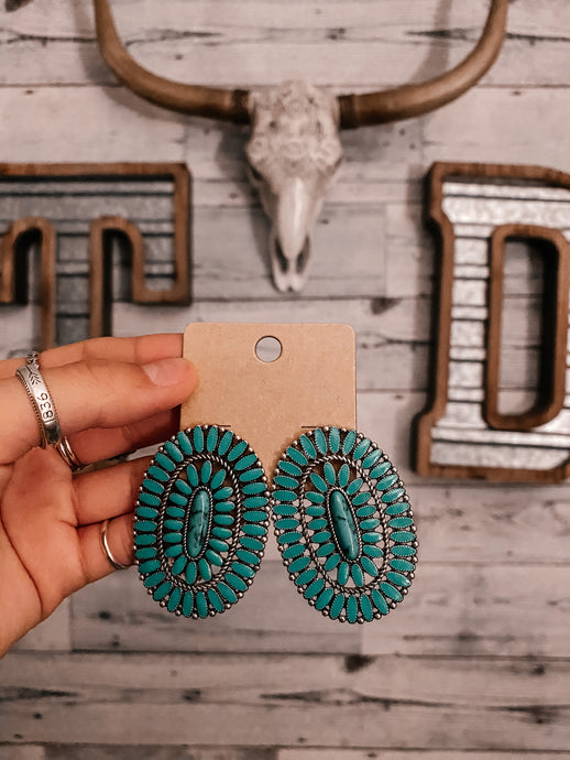 The Classic Large Turquoise Studs