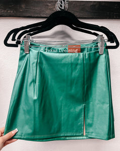 Travolta Metallic Skirt - Green