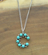 Load image into Gallery viewer, Turquoise Initial Necklace - Medium Size