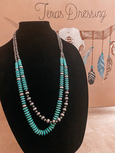 Indy's Navajo / Turquoise Bead Necklace