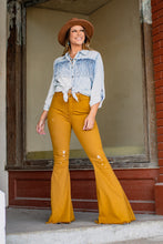 Load image into Gallery viewer, Chickasaw - Mustard Denim Flares
