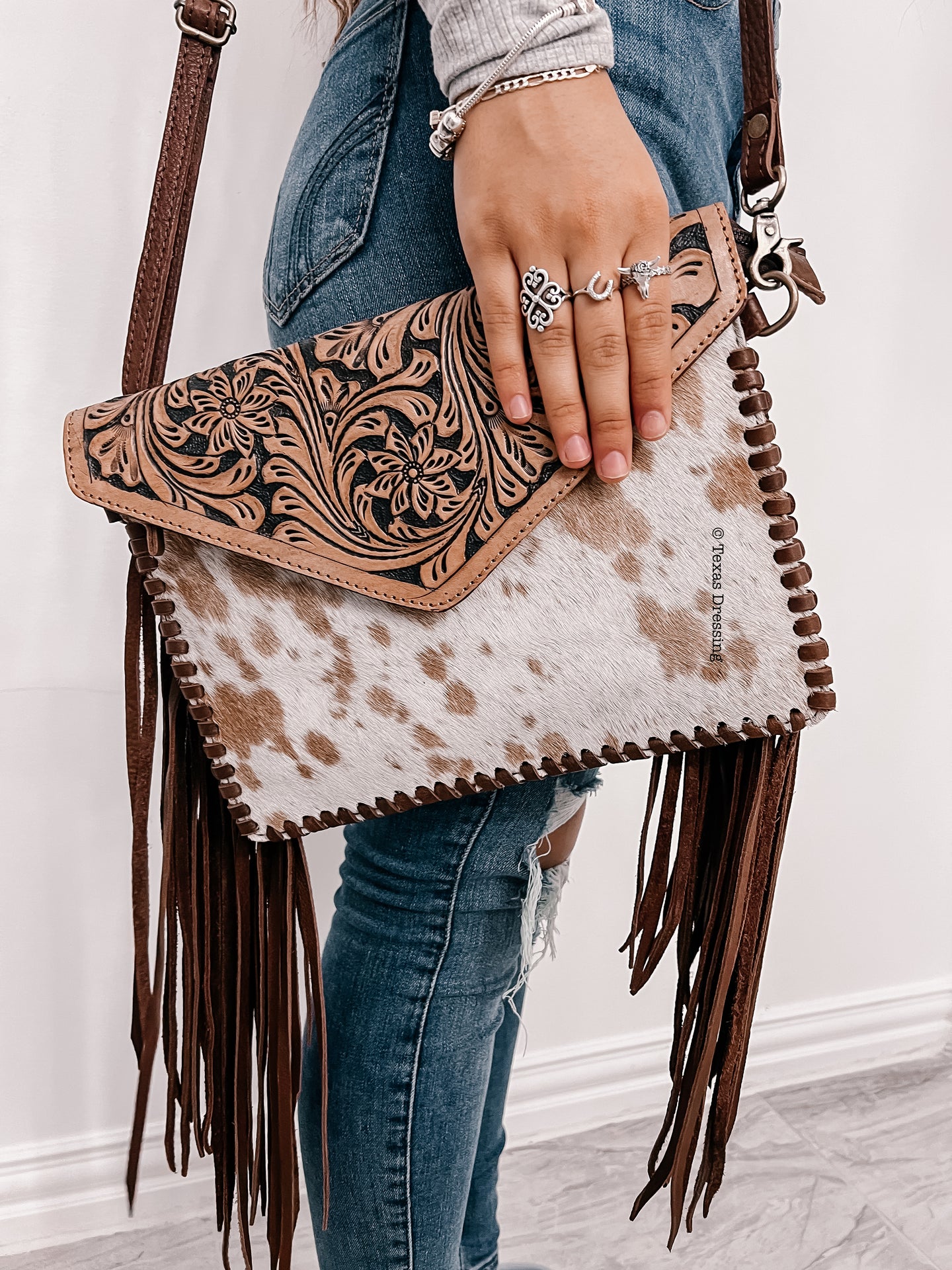 Ace In The Hole - Cowhide Envelope Crossbody