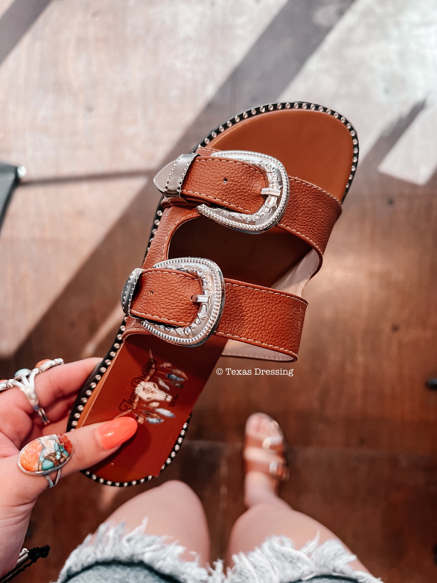 Second Rodeo - Tan Buckle Sandals