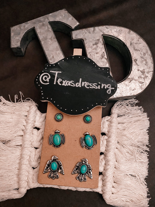 Thunderbird Earring Trio
