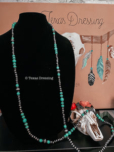 Cia Long Turquoise & Navajo Necklace