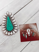 Load image into Gallery viewer, Nacogdoches - White &amp; Turquoise Jumbo Ring