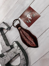 Load image into Gallery viewer, The Feather - Leather Keychain