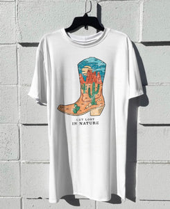 Desert Boot T-Shirt Dress - one size