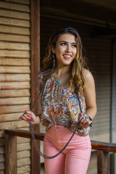 Long Navajo Bead Style Necklace