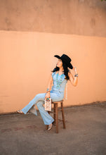 Load image into Gallery viewer, Fort Worth - Denim Lace Up Jumpsuit
