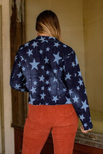 Load image into Gallery viewer, Cosmic Cowgirl - Raw Hem Denim Cropped Blazer / Jacket