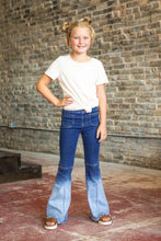 Load image into Gallery viewer, Olivia’s Ombré Denim Flares - Girls