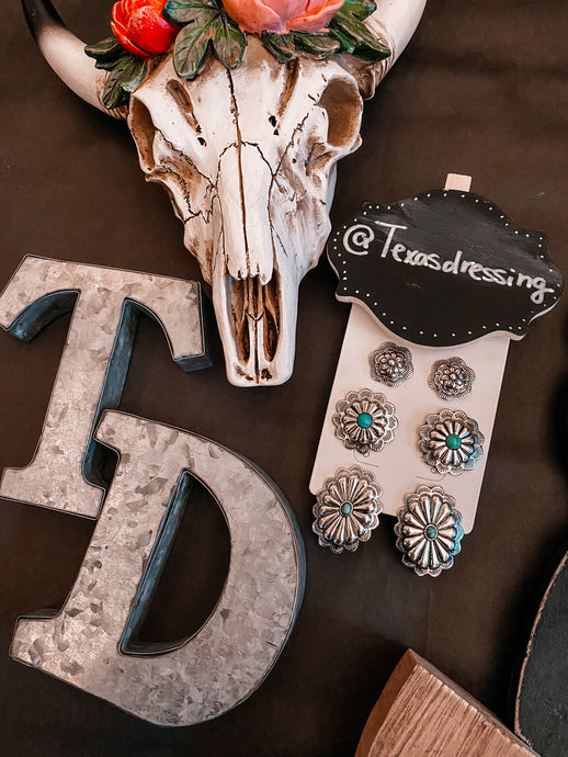 Concho Trio Earring set