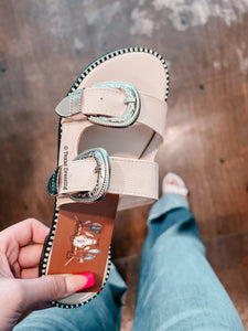 Second Rodeo - Nude Buckle Sandals