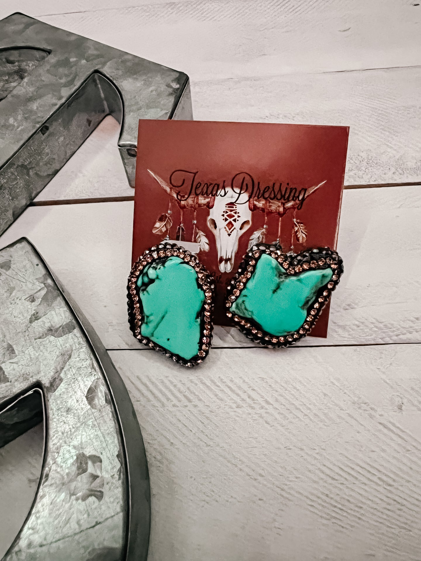 Gold Digger - Turquoise Studs